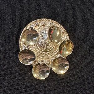 Norwegian Solje Brooch Antique Sterling Silver Pin